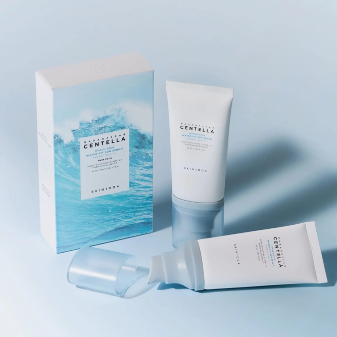 MADAGASCAR CENTELLA HYALU-CICA WATER-FIT SUN SERUM 50ML (TWIN PACK)